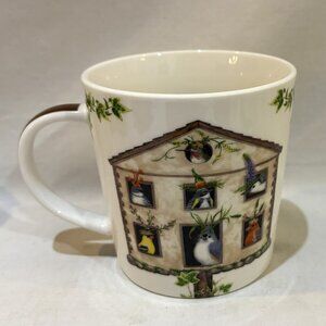 Vicky Sawyer PPD Bone China Coffee Mug Teacup Bird House Party